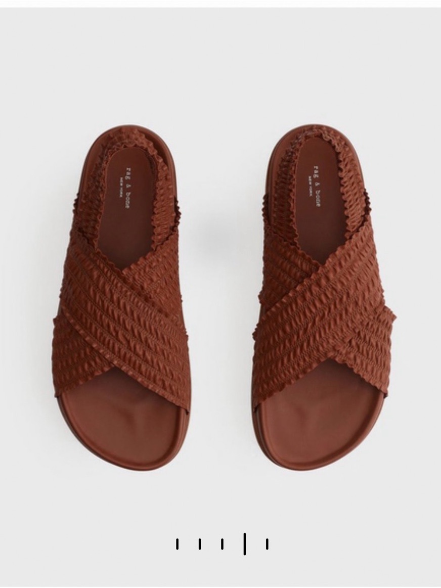 Nwob Rag & Bone Bailey Leather Cross-Strap Sandals